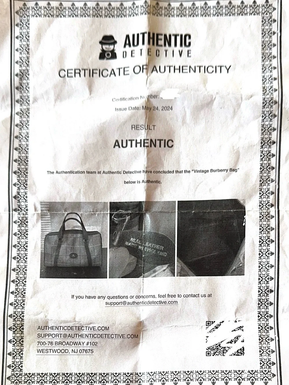 Authentic Burberry House Check Boston Duffel Travel Bag 35 Vintage